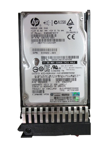 HP 600GB SAS 6Gb/s 10000RPM Hot Plug 2.5 inch Hard Disk Drive for ProLiant BL420c G8