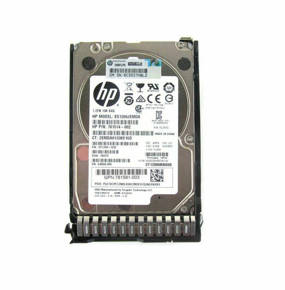 HP 1.2TB SAS 12Gb/s 10000RPM SFF 2.5 inch SC Hard Disk Drive