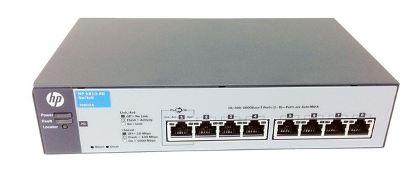 HP 1810-8G v2 8 Ports Manageable 8 x RJ-45 10/100/1000Base-T Gigabit Switch