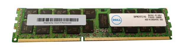 Dell 16GB 1333MHz DDR3 PC3-10600 Registered ECC CL9 240-Pin DIMM 1.35V Low Voltage Dual Rank Memory