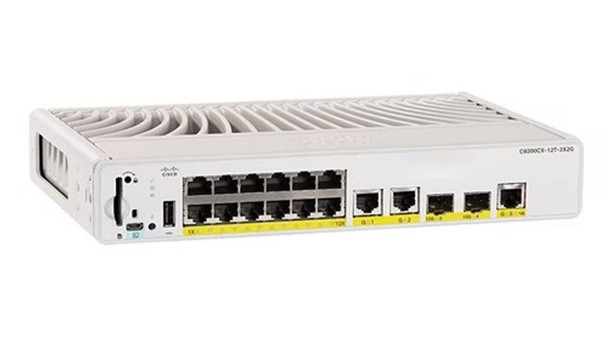 Cisco Catalyst 9200CX 12-Ports 12x 1000Base-T + 3x 1000Base-T + 2x 1 Gigabit / 10 Gigabit SFP+ Uplink UPOE+ Layer 3 Managed Rack-Mountable Network Switch