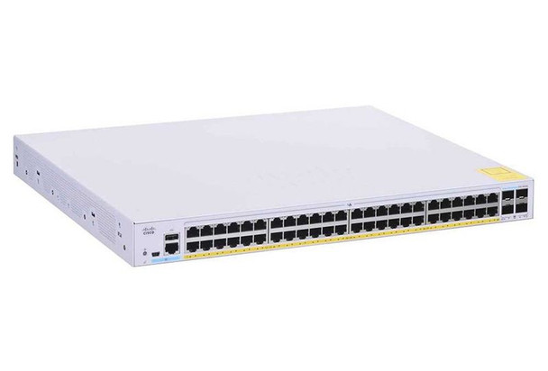 Cisco Business 250 48-Ports 8 x 10/100/1000 + 4 x 10 Gigabit SFP+ PoE+ Layer 3 Managed Rack-Mountable Network Switch