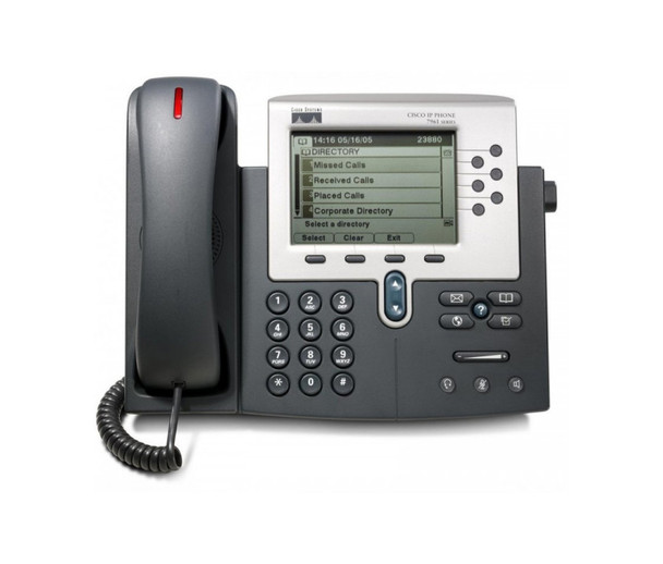 Cisco 7961G 6-Lines Dual-Port Ethernet 5-inch LCD Unified VoIP Phone