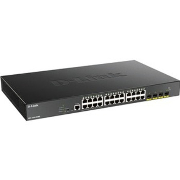 D-Link 28Port 10-Gigabit Smart Managed PoE Switch 28 Ports Manageable 3 Layer Supported Modular 39.10 W Power Consumptio