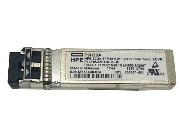 HPE 32G Fibre Channel (32GFC) Short-wavelength SFP+ Optical Transceiver