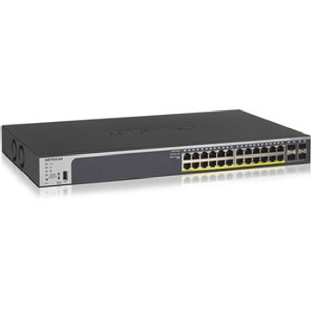 Netgear ProSafe GS728TP Ethernet Switch 24 Ports Manageable 2 Layer Supported Modular 4 SFP Slots 264 W Power Consumption Netgear ProSafe GS728TP Ethernet Switch 24 Ports Manageable 2 Layer Supported Modular 4 SFP Slots 264 W Power Consumption