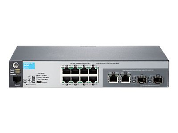 HPE Aruba 2530-8G 8-Ports 10/100/1000Base-T with 2 Combo Gigabit SFP Ports Managed Gigabit Ethernet Switch