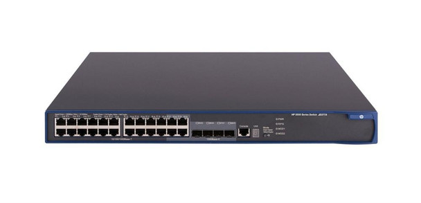 HP 5500-24G 24-Ports 10/100/1000 with 4 Shared SFP Ports Layer-4 Managed Stackable Gigabit Ethernet Switch HP 5500-24G 24-Ports 10/100/1000 with 4 Shared SFP Ports Layer-4 Managed Stackable Gigabit Ethernet Switch
