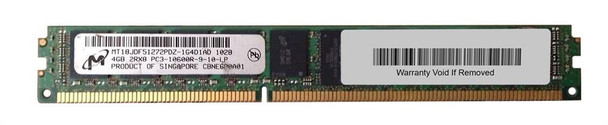 Micron 4GB PC3-10600 DDR3-1333MHz ECC Reigstered CL9 240-Pin DIMM Very Low Profile (VLP) Dual Rank Memory Module