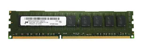 Micron 2GB 1333MHz DDR3 PC3-10600 Unbuffered ECC CL9 240-Pin DIMM Dual Rank Memory