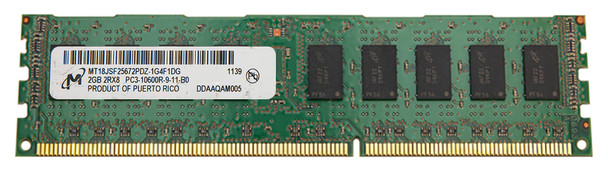 Micron 2GB PC3-10600 DDR3-1333MHz ECC Registered CL9 240-Pin DIMM Dual Rank Memory Module