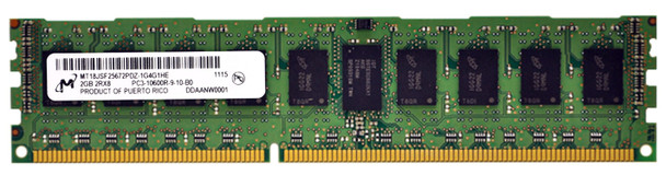 Micron 2GB PC3-10600 DDR3-1333MHz ECC Registered CL9 240-Pin DIMM Dual Rank Memory Module
