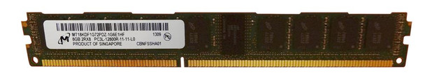 Micron 8GB 1600MHz DDR3 PC3-12800 Registered ECC CL11 240-Pin DIMM 1.35V Low Voltage Very Low Profile (VLP) Dual Rank Memory