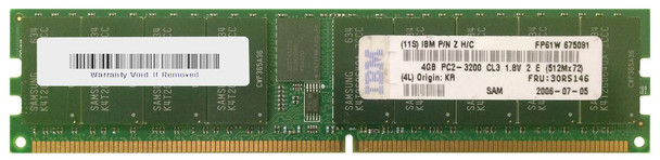 IBM 4GB 400MHz DDR2 PC2-3200 Registered ECC CL3 240-Pin DIMM Dual Rank Memory