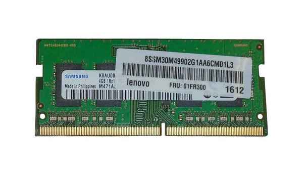 Lenovo 4GB DDR4-2400MHz PC4-19200 non-ECC Unbuffered CL17 260-Pin SoDimm 1.2V Single Rank Memory Module