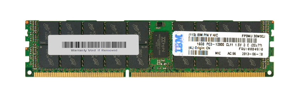 IBM 16GB 1600MHz DDR3 PC3-12800 Registered ECC CL11 240-Pin DIMM Dual Rank Memory