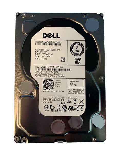 Dell 2TB SATA 6Gb/s 7200RPM 3.5 inch Hard Disk Drive