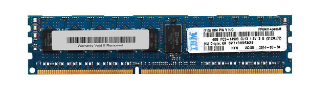 IBM 4GB 1866MHz DDR3 PC3-14900 Registered ECC CL13 240-Pin DIMM Single Rank Memory