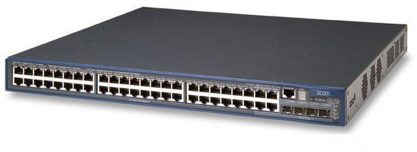 3Com 4800G PWR 48Ports 10/100/1000Base-T 2 x Expansion Slot Gigabit Ethernet Net Switch 4 x SFP (mini-GBIC)