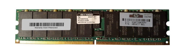 HP 4GB 667MHz DDR2 PC2-5300 Registered ECC CL5 240-Pin DIMM Dual Rank Memory