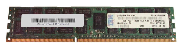 IBM 4GB 1333MHz DDR3 PC3-10600 Registered ECC CL9 240-Pin DIMM Dual Rank Memory