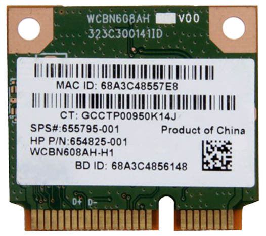 HP Atheros 9485GN Mini PCI-Express 802.11b/g/n WIFI Wireless Lan (WLAN) Network Adapter with Integrated Bluetooth