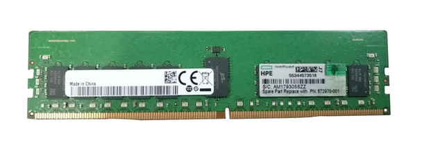 HPE 16GB 2666MHz DDR4 PC4-21300 Registered ECC CL19 288-Pin DIMM 1.2V Single Rank Memory