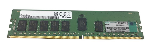 HP 16GB 2400MHz DDR4 PC4-19200 Registered ECC CL17 288-Pin DIMM 1.2V Single Rank Memory