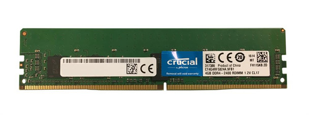 Crucial Technology 4GB DDR4-2400MHz PC4-19200 non-ECC Unbuffered CL17 260-Pin SoDimm 1.2V Single Rank Memory Module