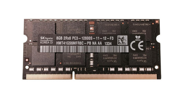 Hynix 8GB DDR3-1600MHz PC3-12800 non-ECC Unbuffered CL11 204-Pin SoDimm Dual Rank Memory Module Hynix 8GB DDR3-1600MHz PC3-12800 non-ECC Unbuffered CL11 204-Pin SoDimm Dual Rank Memory Module