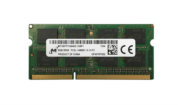 Micron 8GB 1866MHz DDR3 PC3-14900 Unbuffered non-ECC CL13 204-Pin Sodimm 1.35V Low Voltage Dual Rank Memory