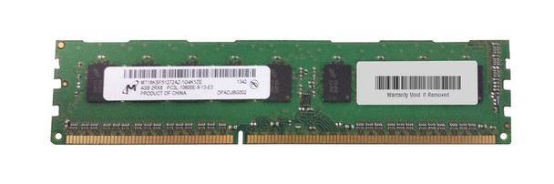 Micron 4GB 1333MHz DDR3 PC3-10600 Unbuffered ECC CL9 240-Pin DIMM 1.35V Low Voltage Dual Rank Memory