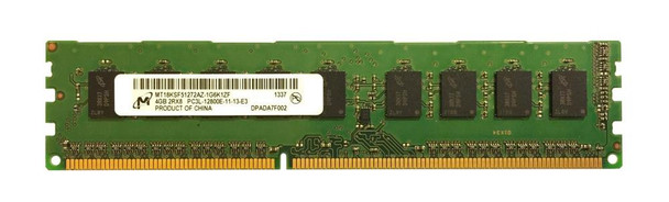 Micron 4GB 1600MHz DDR3 PC3-12800 Unbuffered ECC CL11 240-Pin DIMM 1.35V Low Voltage Dual Rank Memory