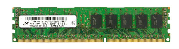 Micron 4GB 1333MHz DDR3 PC3-10600 Registered ECC CL9 240-Pin DIMM 1.35V Low Voltage Single Rank Memory
