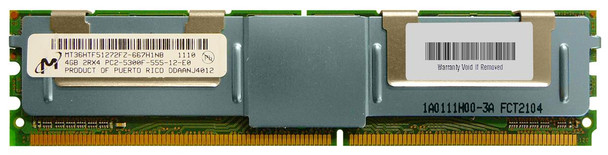 Micron 4GB 667MHz DDR2 PC2-5300 ECC Fully Buffered CL5 240-Pin DIMM Dual Rank Memory