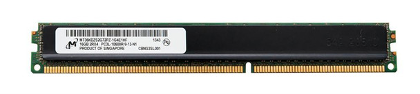 Micron 16GB 1333MHz DDR3 PC3-10600 Registered ECC CL9 240-Pin DIMM 1.35V Low Voltage Very Low Profile (VLP) Dual Rank Memory