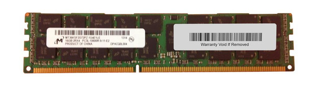 Micron 16GB 1333MHz DDR3 PC3-10600 ECC Registered CL9 240-Pin DIMM 1.35V Dual Rank Memory Module