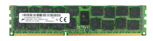 Micron 16GB 1333MHz DDR3 PC3-10600 ECC Registered CL9 240-Pin DIMM 1.35V Dual Rank Memory Module