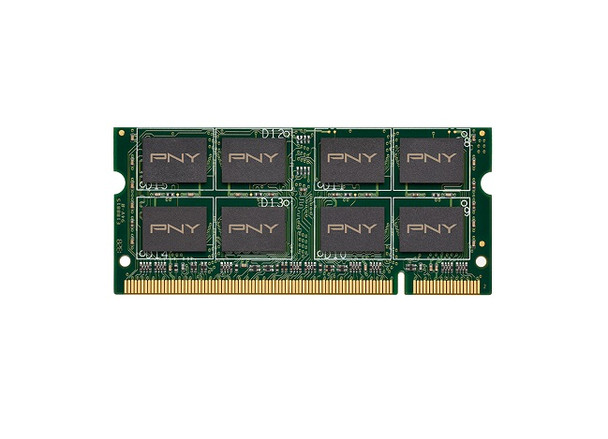 PNY 1GB PC2-5300 DDR2-667MHz non-ECC Unbuffered CL5 200-Pin SoDimm 1.8V Dual Rank Memory Module