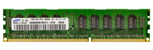 Samsung 2GB 1066MHz DDR3 PC3-8500 Registered ECC CL7 240-Pin DIMM Single Rank Memory