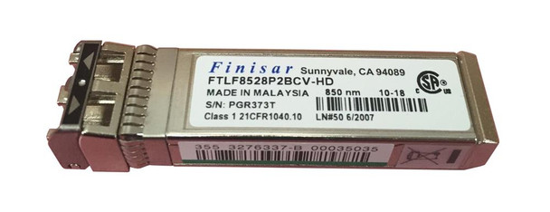 Finisar Corporation 8Gb/s 8GBase-SR 850nm 150m Short Wave SFP+ Transceiver Module