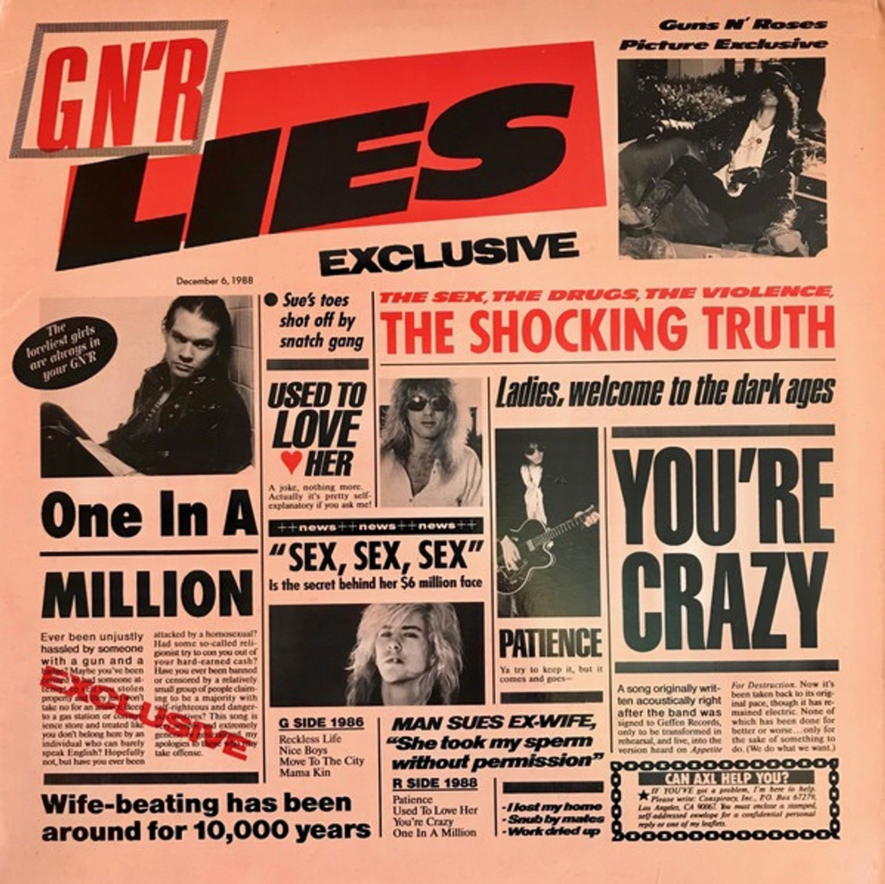 Guns N' Roses - G N' R Lies (NM/NM in shrink) - The Record Centre