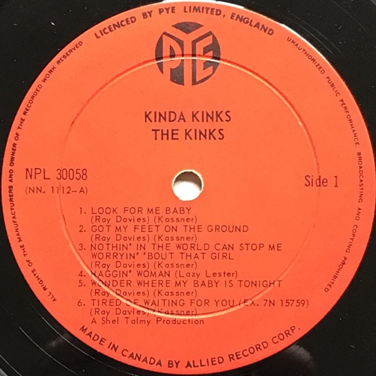 The Kinks - Kinda Kinks (1965 Red Pye Mono VG+/VG+) - The Record