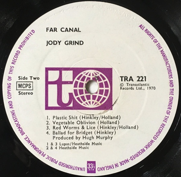 Jody Grind - Far Canal (1st UK Pressing) - The Record Centre