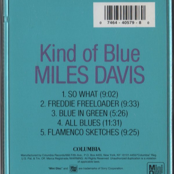 Miles Davis - Kind Of Blue (Mini Disc) - The Record Centre