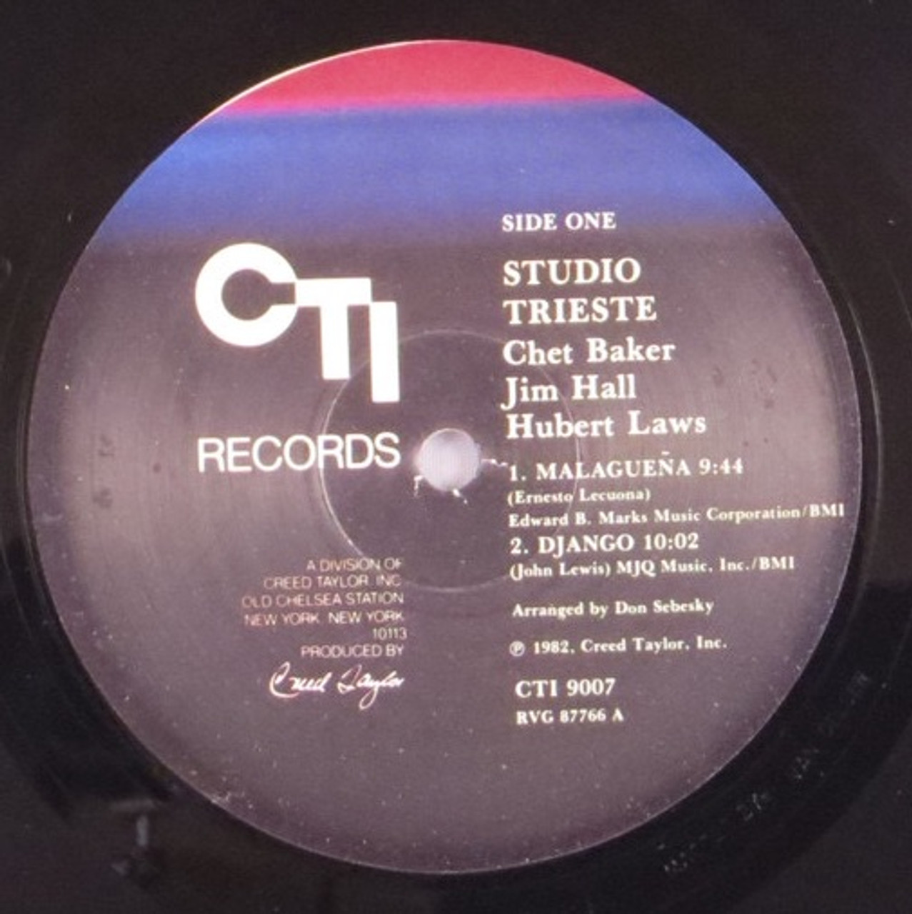 Chet Baker - Studio Trieste (VG/VG+) - The Record Centre