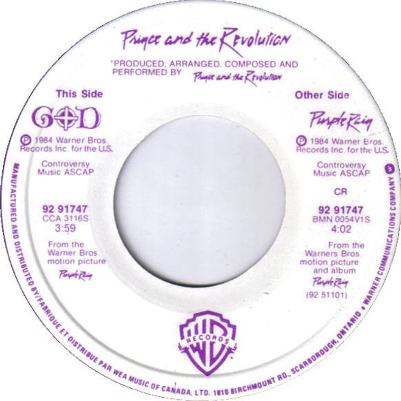 Prince And The Revolution - Purple Rain (Purple Wax) - The