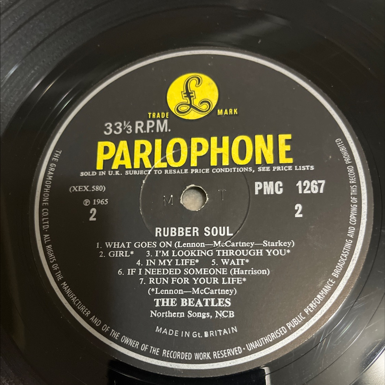 The Beatles Rubber Soul- 1st UK Mono Parlophone - Loud Cut