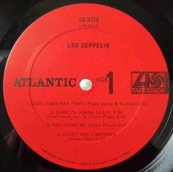 Led Zeppelin - Led Zeppelin (Nicest Copy - 1969 Red Atlantic