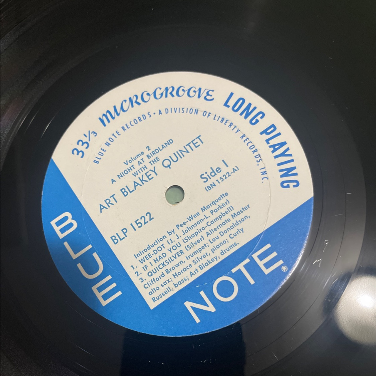 The　Art　At　Blue　A　Volume　Mono)　(USA　Liberty　Blakey　Night　Record　Centre　Quintet　Note　Birdland,　RVG
